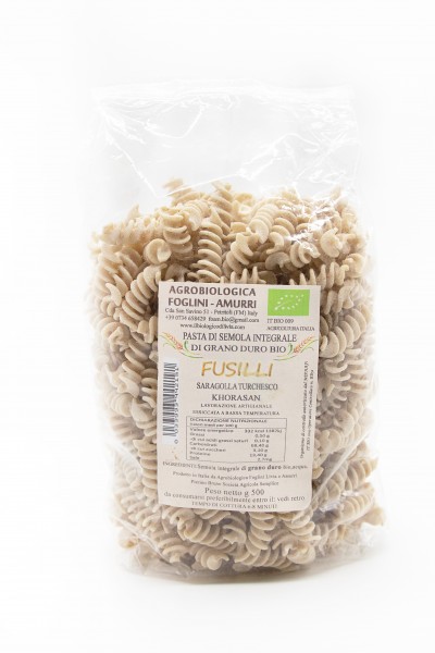 Fusilli - Pasta aus dem Urweizen Khorosan Saragolla Turchesco (Kamut)